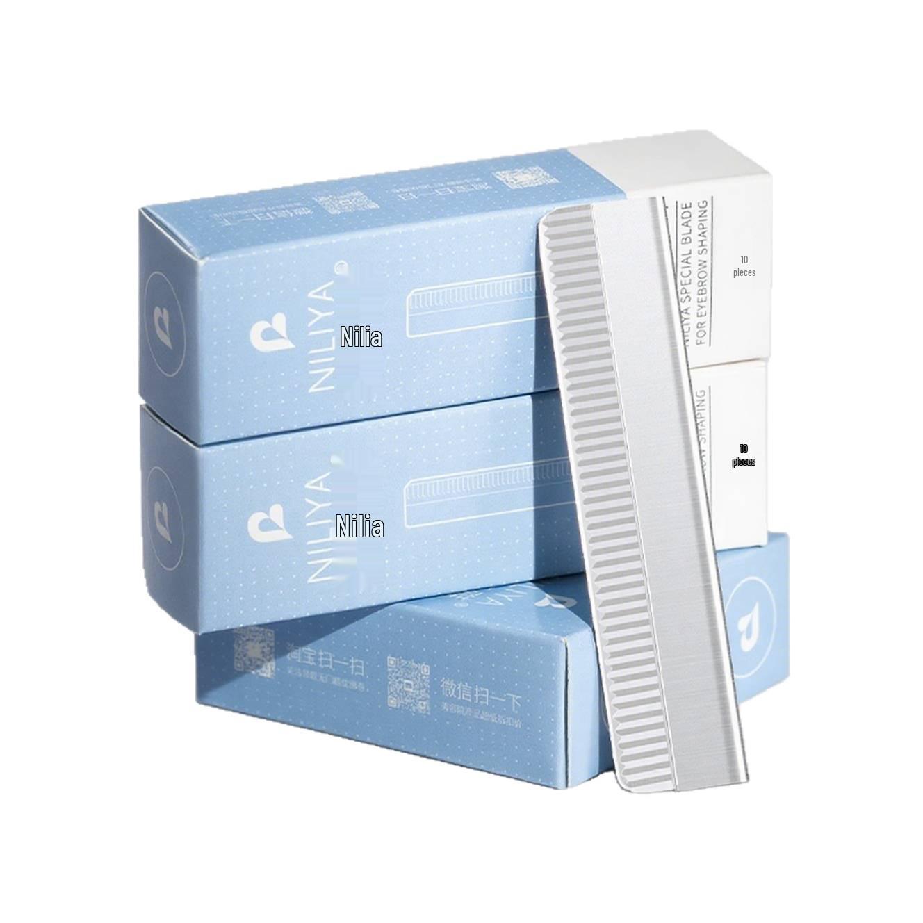 Niliya Non-Slip Eyebrow Razor Kit: Upgraded Blades, Eyebrow Trimmer, Scissor, and Scraper