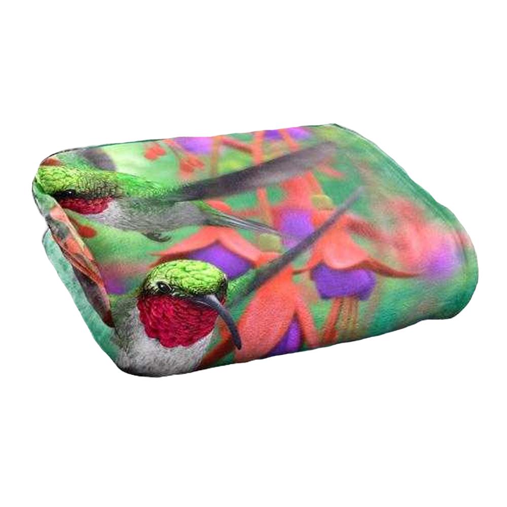 Royce McClure Silky Hummingbirds And Flowers Supersoft Blanket