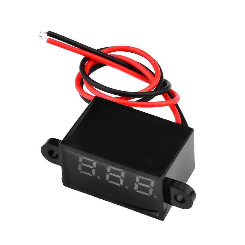 DC 3.0V-30.0V Digital Car Voltmeter Automotive Voltage Meter Waterproof 12V 24V Motorcycle Vehicle LED Display Voltage Tester