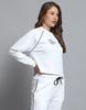 ROCK.IT from house of Monte Carlo Womens Self Design White Round Neck Full Sleeve Sweatshirt