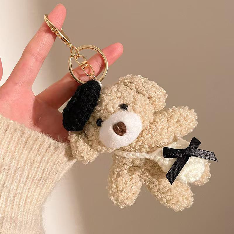 Creative Soft Teddy Bear Pendant Keychain - Plush Doll Bag Charm Accessory