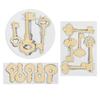 3pcs Key Shape Tool Keychain Silicone Mold Diy Cupcake Cake Topper Decoration Fondant Mold Earrings Resin Casting Molds