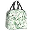 Science Chemistry Pattern Portable Lunch Box for Chemical Lab Tech Thermal Cooler Food Insulated Lunch Bag Kids School Children