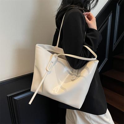 Large Capacity Bag Women's Tote Bag 2025 New High-end Soft Leather Shoulder Large Bag Popular Work Commuter Bag