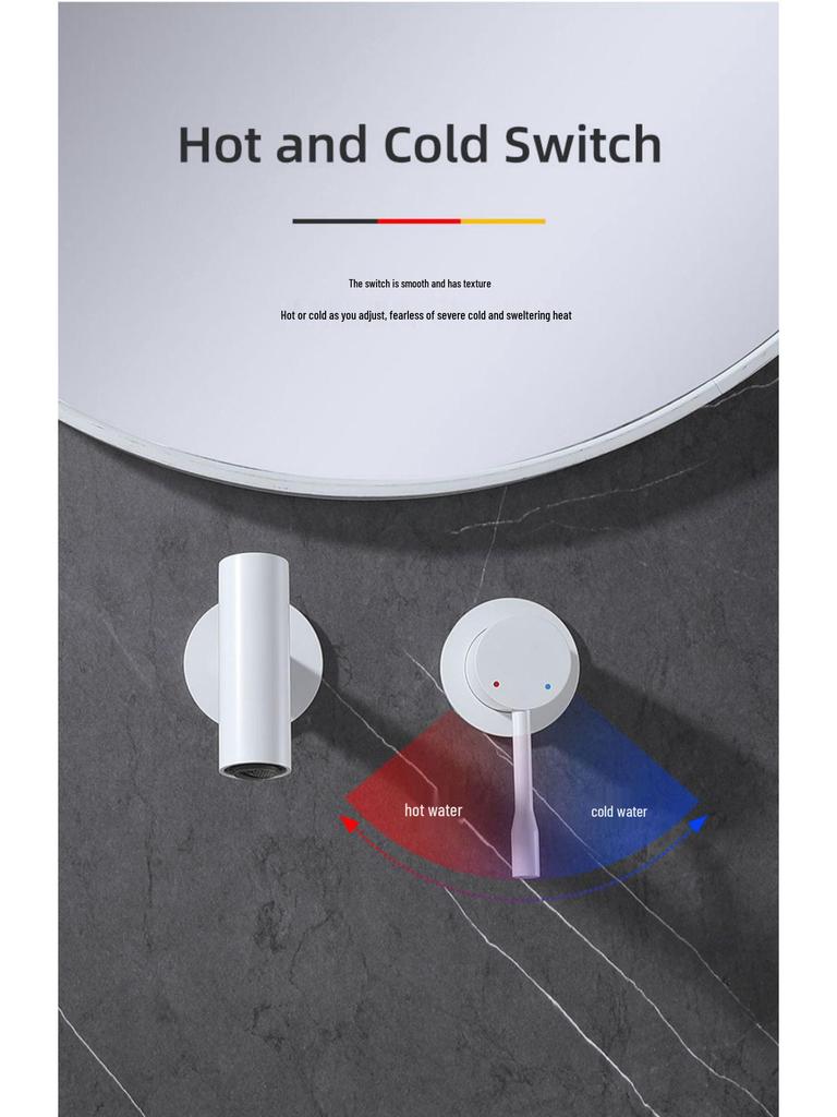 Tenban Rotatable Wall-Mounted Copper Gunmetal Faucet for Hot & Cold Washbasin.