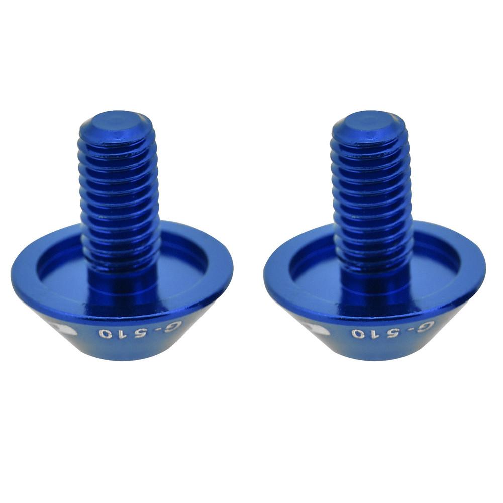 GUB G-510 2Pcs M5 * 12mm Bike Bicycle Water Bottle Cage Holder Bracket Screw Bolts(Blue)