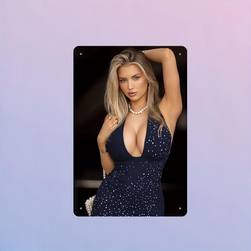 Pin-Up Girl Blechschilder, Garage Werkstatt Metalldekor 20x30cm