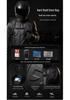 LED Motorcycle Riding Backpack - Double Shoulder Helmet & Computer Bag for Men & Women with Hard Shell