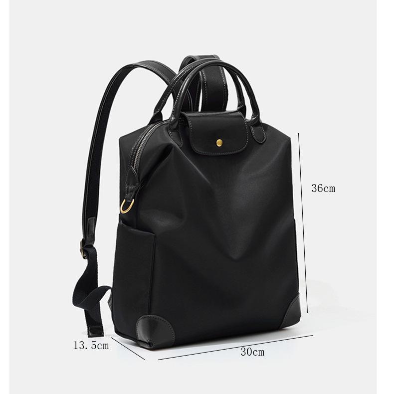 Stylish Women's Lightweight Nylon Commuter Backpack: Travel, School, Business, Large Capacity, Colorblock, Waterproof