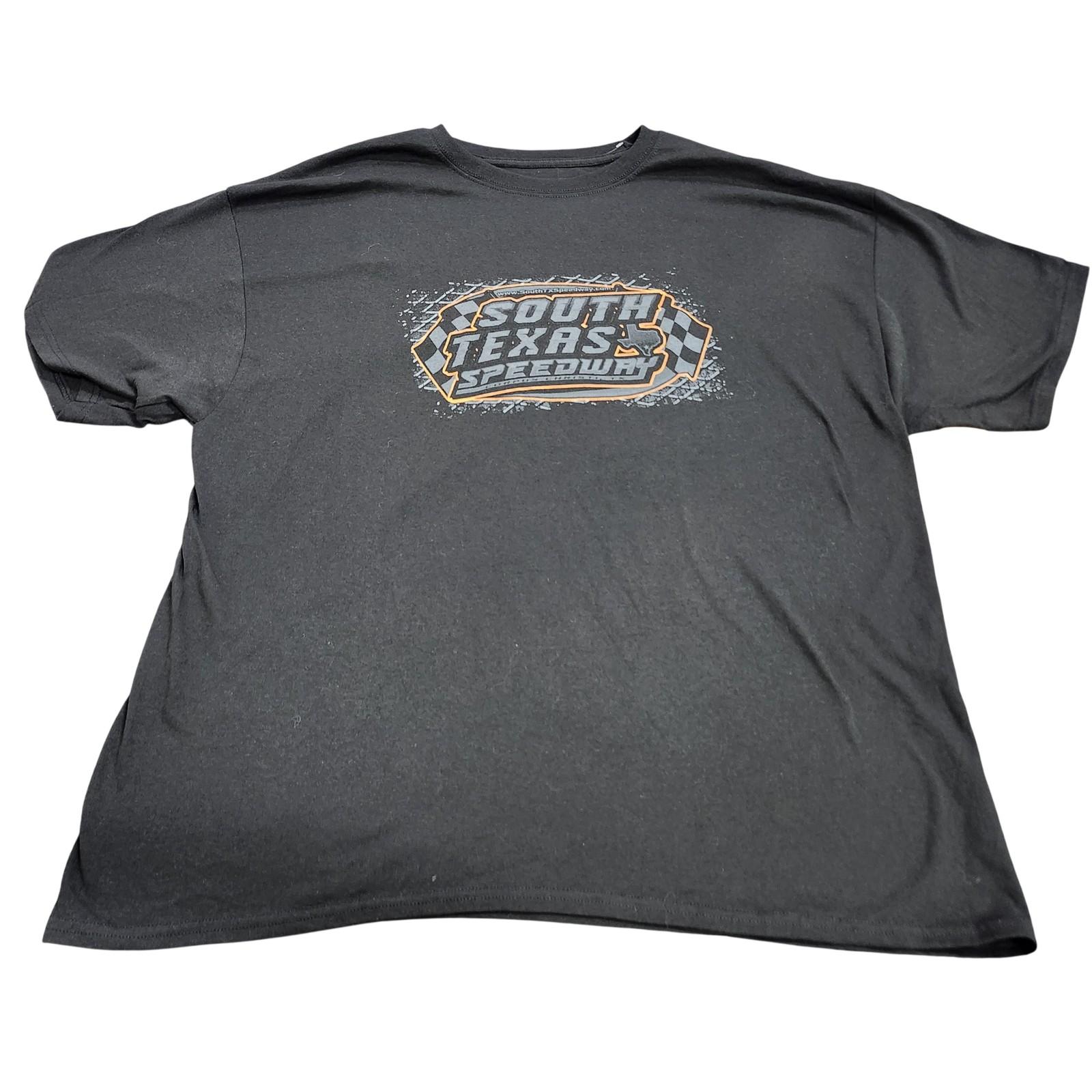 Hanes Shirt Mens 2XL Black South Texas Speedway Graphic Tee Racing Top Unisex T-Shirt XL