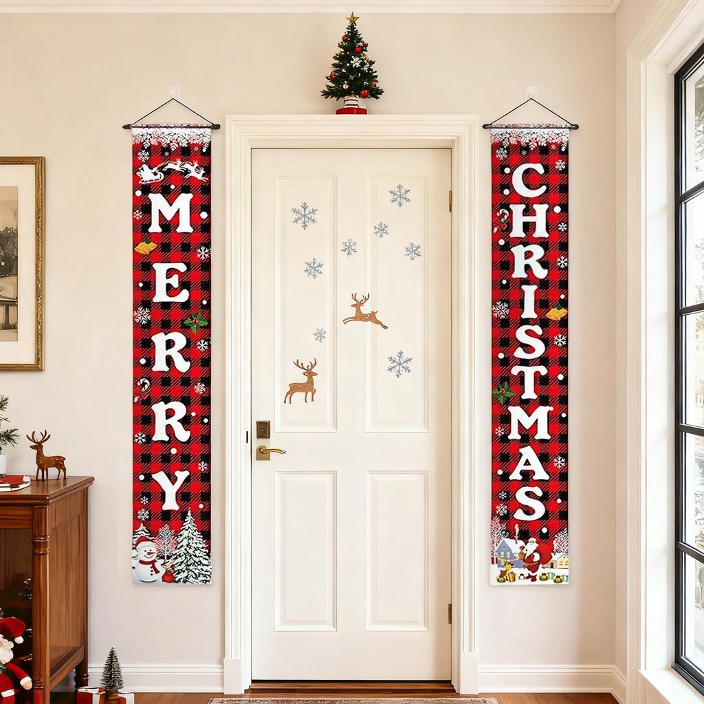 Christmas Decorations, Banner Doors, Corridor Door Signs, Welcome Banner Walls, Family Party Decorations