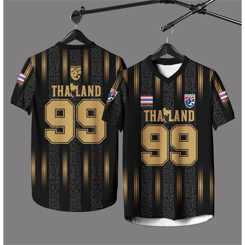 Camiseta Tops de Verão Personalizados para Homens e Mulheres Tailândia Esporte Camisa de Futebol Casual Camiseta Personalizada Roupas Infantis Roupas de Secagem Rápida
