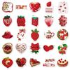 50pcs Cute Strawberry Graffiti Stickers for DIY: Perfect for Laptop, Phone Case, and Water Bottle.