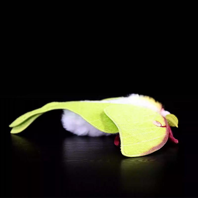 Plyšové hračky Luna Moth Vynikající plyšová hračka můry Realistické simulované panenky hmyzu Simulace hmyzu Dárek k narozeninám pro chlapce a dívku