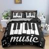 Music Notes Duvet Cover for BoysGirls Room Decor Rock Music Themed Comforter Cover Musical Pattern Bedding Set Full Queen Size