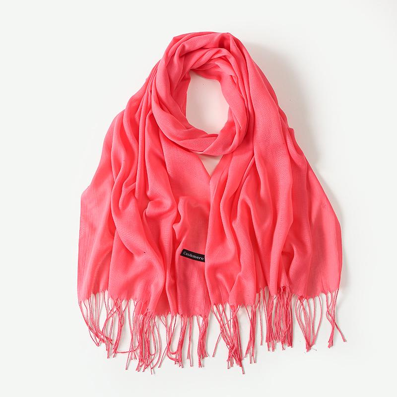 Annual Meeting Cashmere Feel Scarf: Lightweight 100g Solid Color Gift for Men & Women - Autumn/Winter Warm Shawl