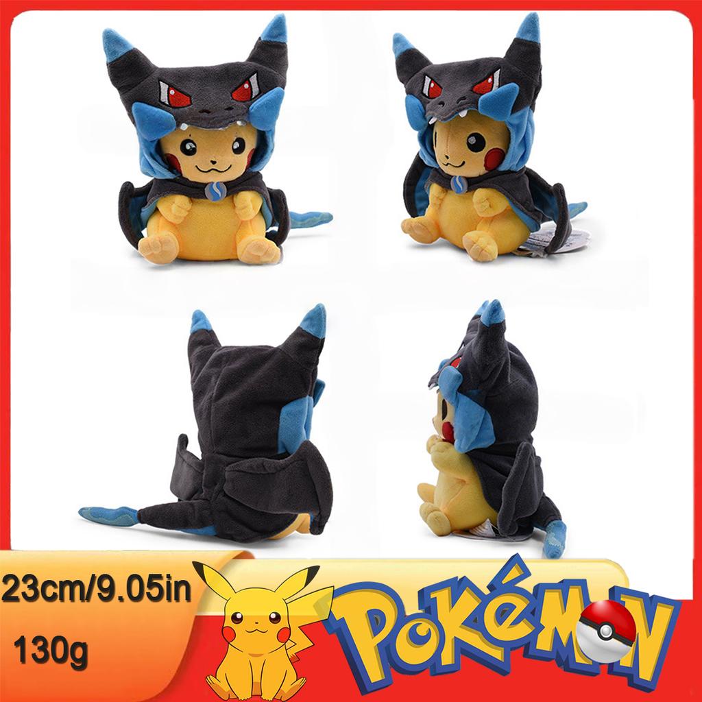 Juguete de Peluche Pokémon de 23cm Pikachue Cosplay Charizard Lindo Juguete Kawaii Personaje de Anime Clásico Muñeco de Peluche Niño Regalo de Navidad Cumpleaños