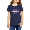 Fashionable Round Neck Short Sleeve Work Clothes Printed Tops For KID Summer Tops