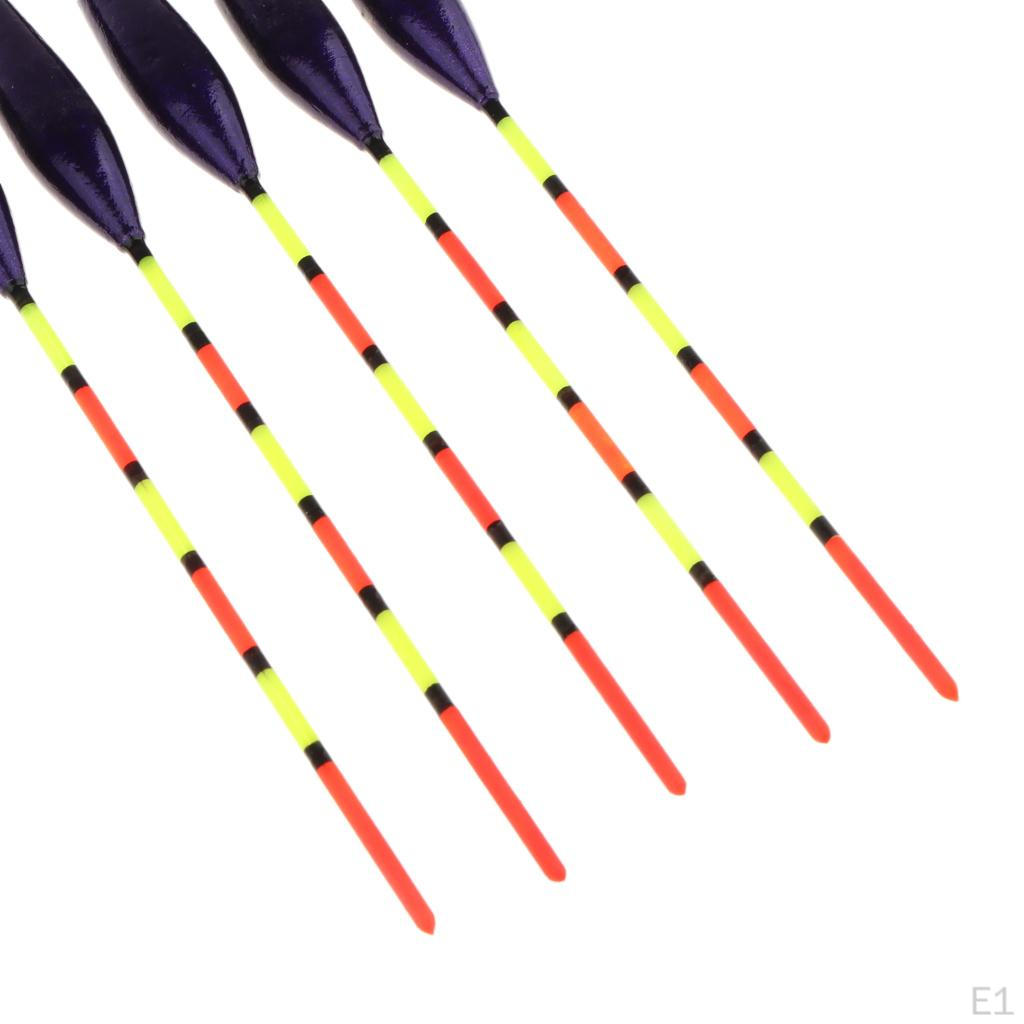 5pcs Rock Fishing Buoy Wood Floats Slip