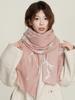 New Imitation Cashmere Knitted Scarf Winter Women Men Casual Sweet Bow Print Warm Scarve Pashmina Mujer Male Foulard Wrap Shawl