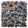 55 Cartoon Big Foot Off-Road Car Stickers - Waterproof Décor for Journals, Water Bottles, and Computers