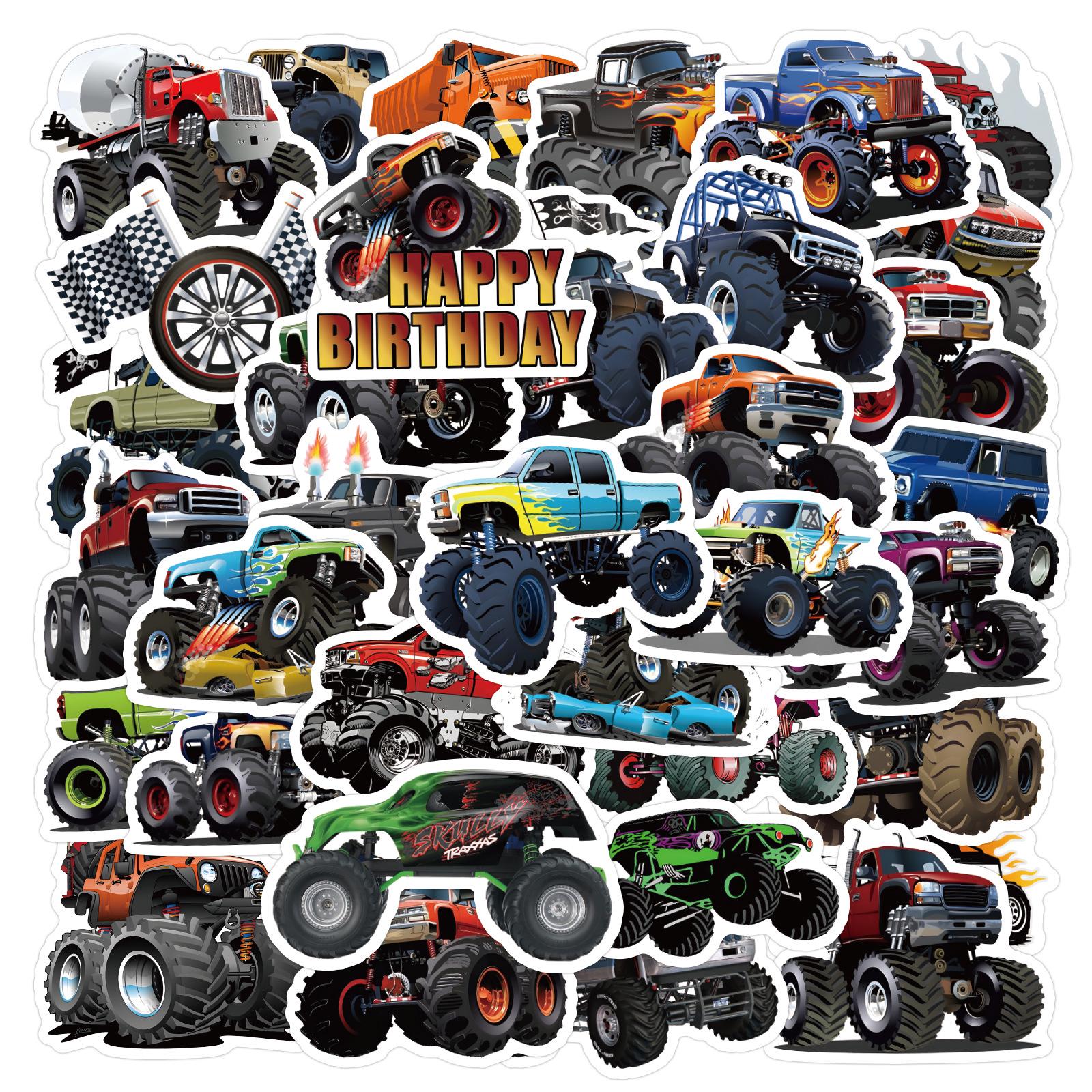 55 Off-Road Vehicle Cool Trendy Stickers for Children s Diary & DIY Decor