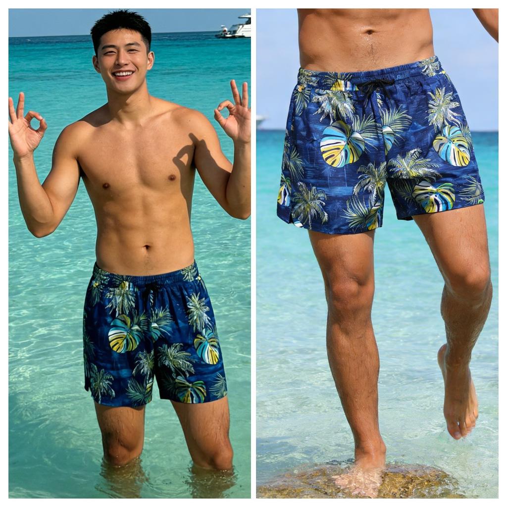 Men'S Swimming Trunks Anti-Embarrassment Swimsuit Can Be Launched Beach Pants New Hot Spring Vacation Casual Shorts Seaside Surf Pants