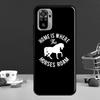 Casa è dove c'è il cavallo Per Xiaomi Redmi Note 8 9 10 11 Pro Note 10S 9S 11S Custodia Per Redmi 9 10 9T 9A 9C Coque