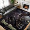 Crystal Velvet Rug Custom Name Text, Soft Non Slip Floor Mat Home DecorAlien Xenomorph