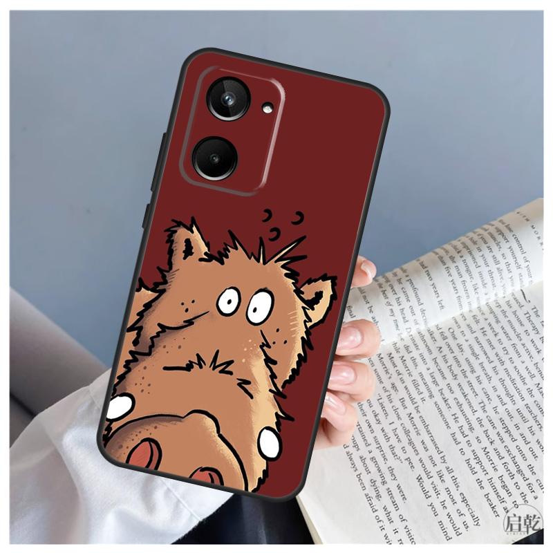 Cute Wild Boar Funny Cartoon For Realme C71 C55 C75 C67 C63 C51 C61 C53 C35 C65 11 12 13 14 15 Pro Plus GT6 GT7 Pro Case