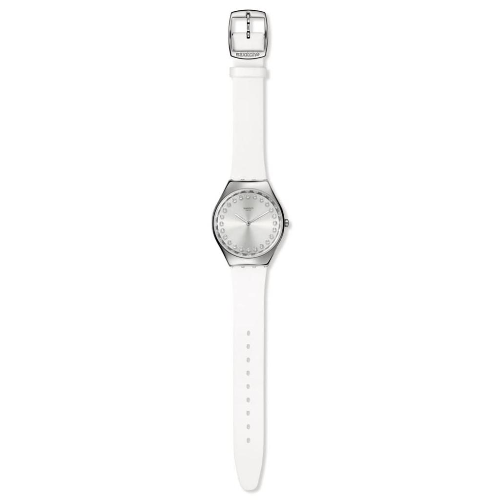 Swatch BRIGHT BLAZE Holiday Collection SYXS143 Women's Watch, White