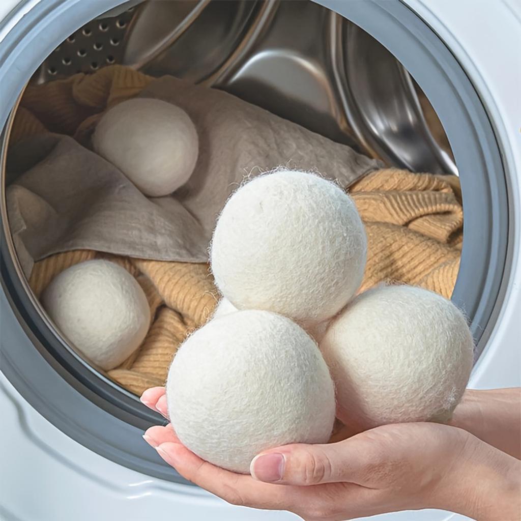 1-6pcs Reusable Wool Laundry Dryer Ball Fabric Softener Alternative for Washing Machine Wrinkle Reducer Cleaning Supplies Gadget
