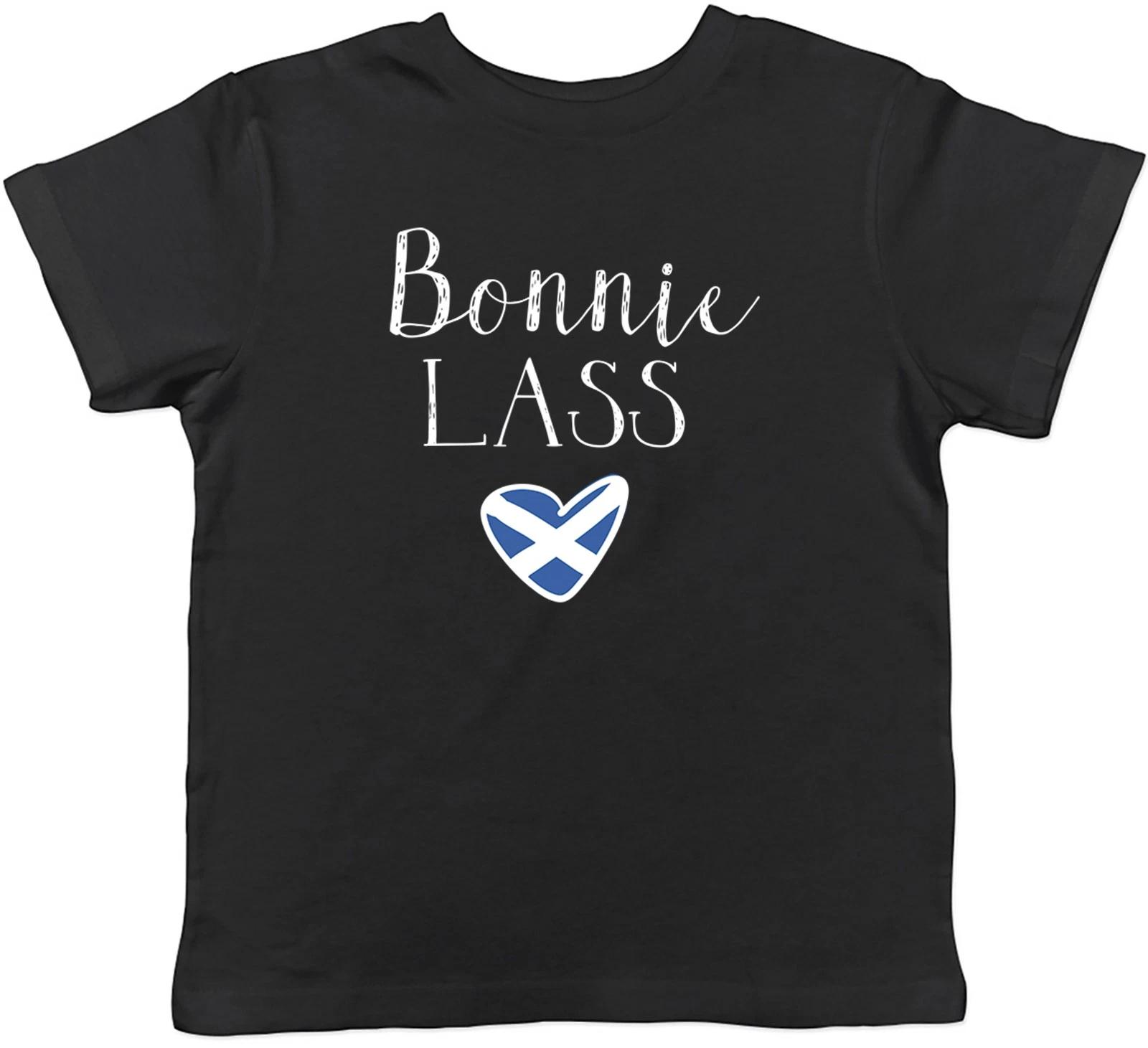 Bonnie Lass Scotland Scottish Flag Love Heart Kids T-Shirt Boys Girls Gift 120
