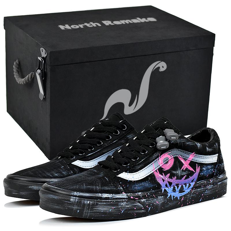 

Vans Old Skool Slip Resistant Abrasion Resistant Low top Skateboard Shoes Unisex Black Blue Pink VN000D3HBKA(Team1676-S-BOX 42.5