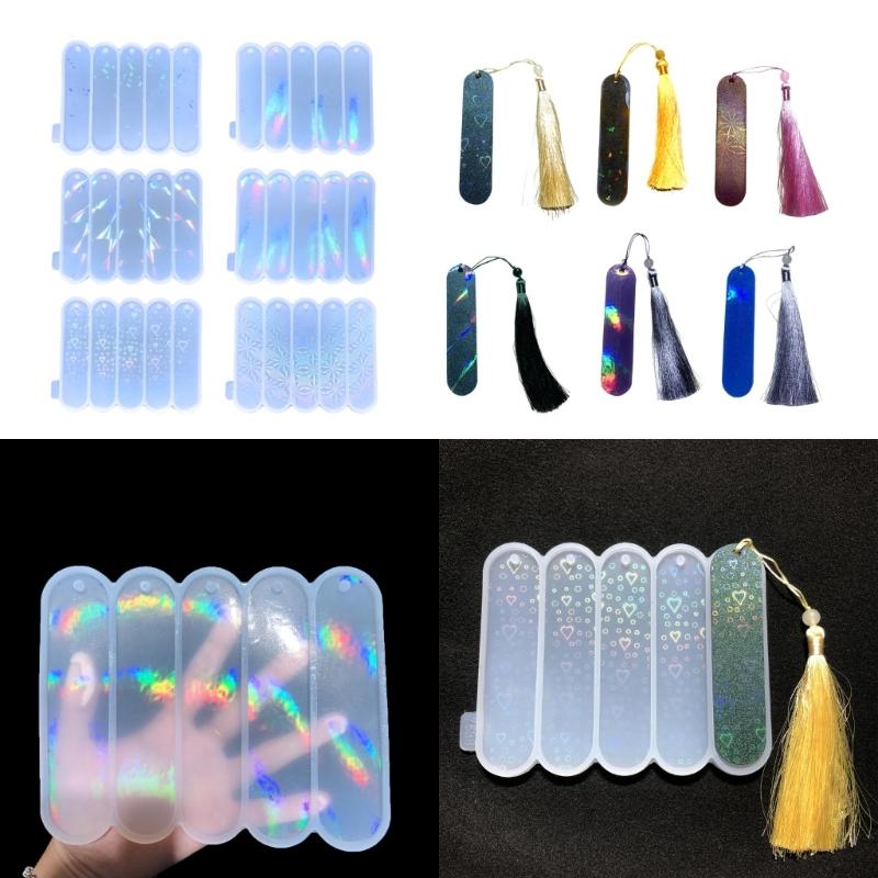 Marcadores Moldes de Resina Irregulares Holográficos Moldes de Resina Molde de Silicone para Marcadores para Artesanato DIY Moldes para Fazer Joias