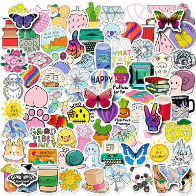 100 Small Size 4Cm Small Fresh Graffiti Stickers New Stickers
