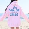 Class of 2026 Senior Sweatshirt Homecoming Back To School Preppy Coastal Palm Tree Hoodie Teen Girl Gift Women Hoodie