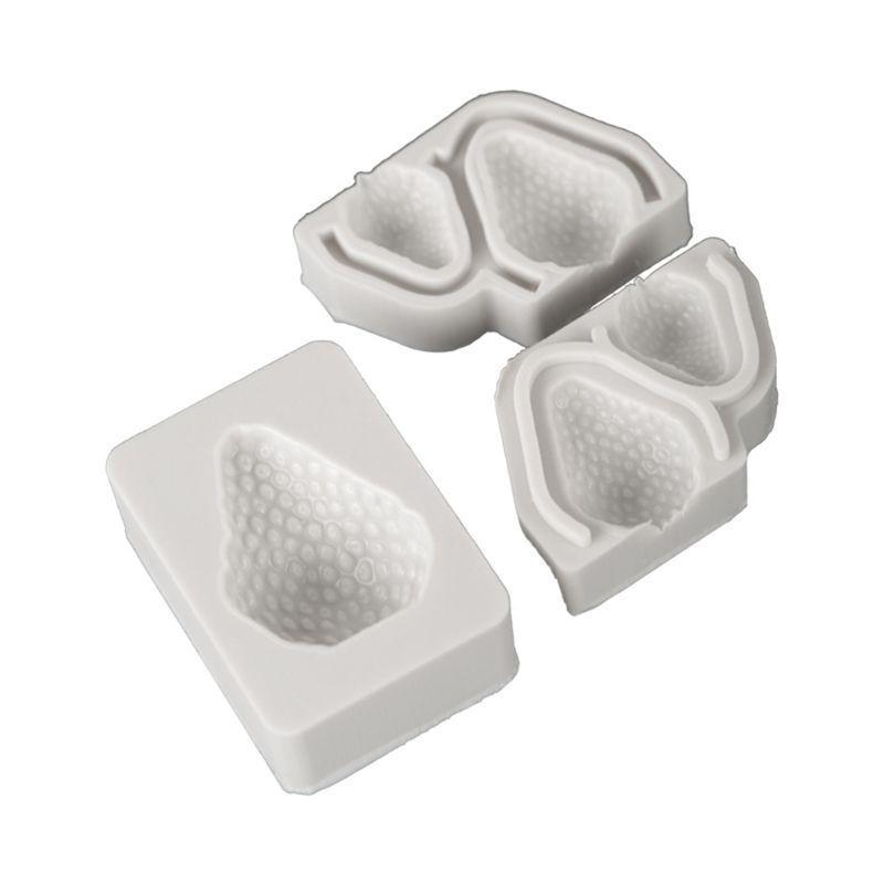3 Pcs/Set Strawberry Fruit Silicone Mold Fondant Chocolate Candy Clay Mould Cake Decorating Tools Baking Accessory top sale