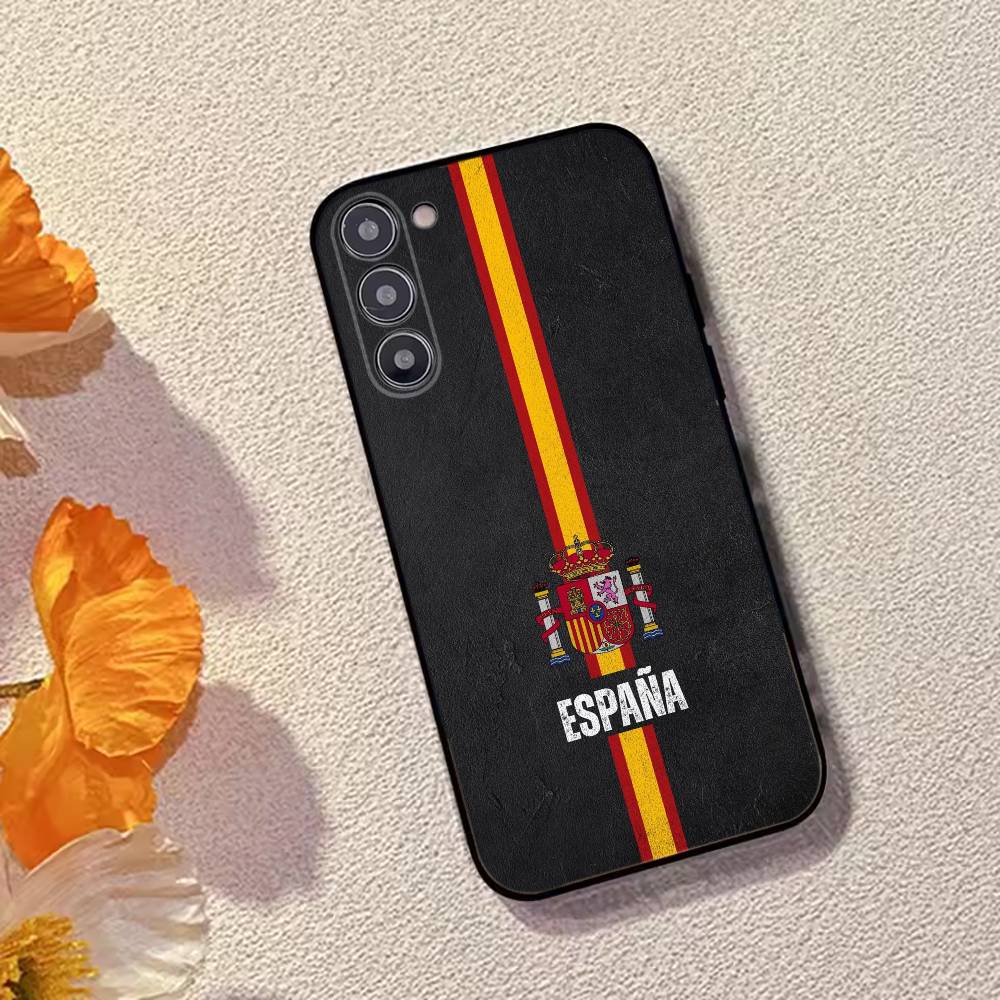 S-Spain Flag F-Football Fan Support Phone Case Silicone Soft For Samsung Galaxy A73,A72,A71,A70,A53,A52,A51