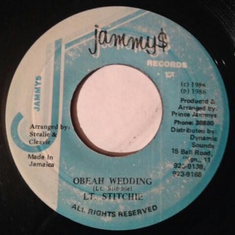 

7inch Record LT. STITCHIE - Obeah Wedding NONE Jammy s Records 1986 Jamaica Reggae, Ska & Dub Used
