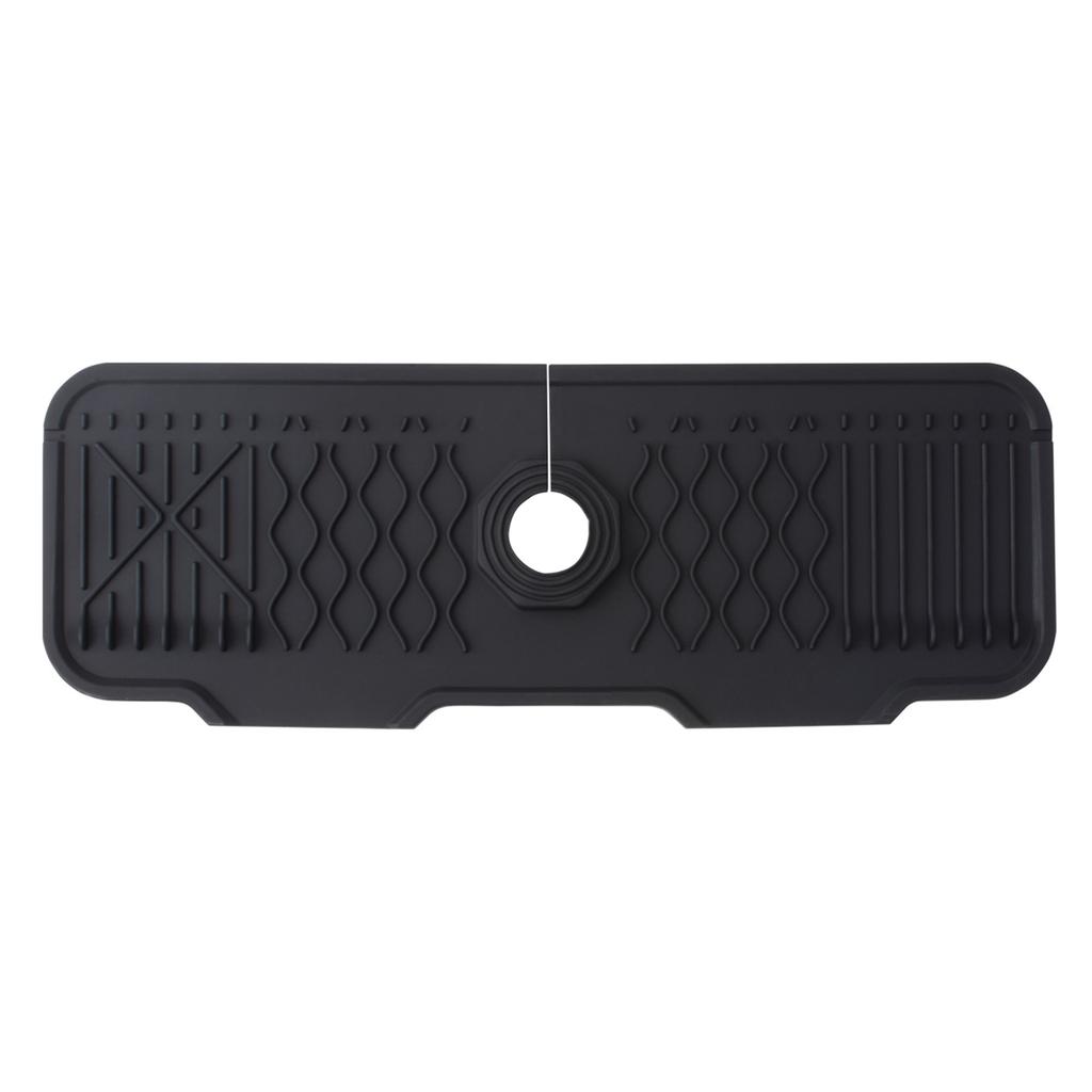 Silicone Sink Faucet Mat Splash Guard for Kitchen Sink Faucet Drain Pad Accessories Sink Protector Mat Draining Pad DIY Cuttable