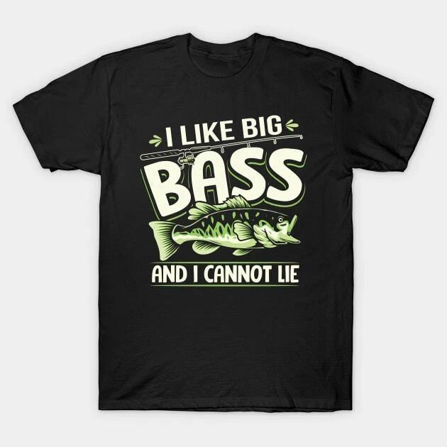 I Like Big Bass And I Cannot Lie Funny Fishing Made in Australia T-Shirt L