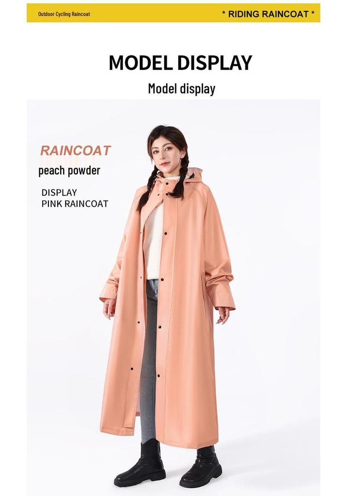 Thickened Electric Scooter Raincoat: Unisex, Full-Body Poncho for Heavy Rain, Cycling, Hiking, and Electric Bike Use