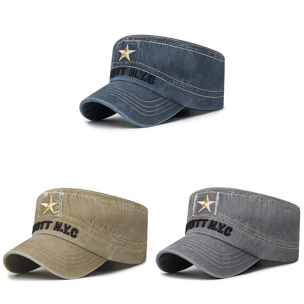 Classic Cotton Flat Brim Hat With Adjustable Fit For Men And Women