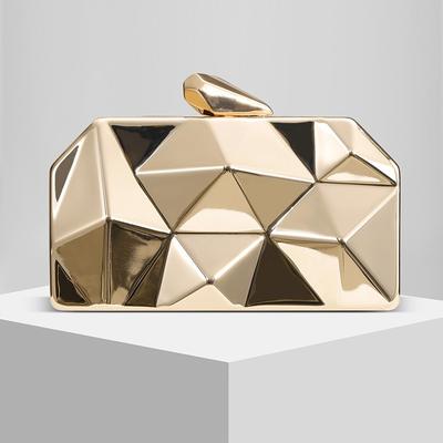 New Metal Glossy Dinner Bag Clutch Bag Chain Bag Evening Bag Dress Bag Box