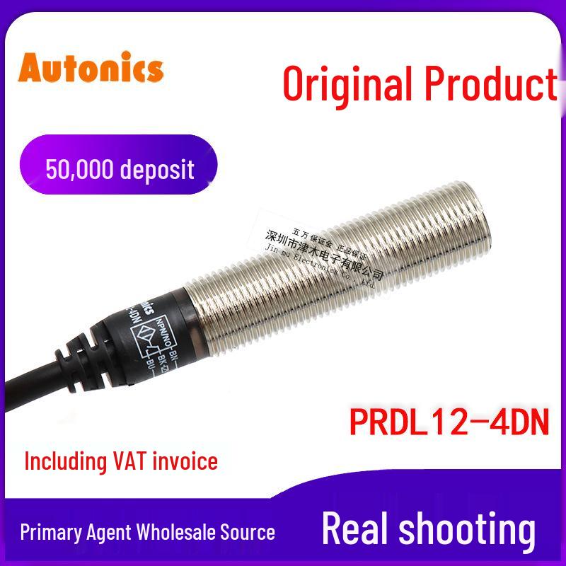 Autonics PRDL12-4DN M12 NPN NO Proximity Sensor, Three-wire DC
