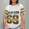 Colorful Creative Number 3D Printed Women's Round Neck Casual Sports Comfortable Soft Large Loose Breathable T-shirt Fashion Summer Versatile T-shirt