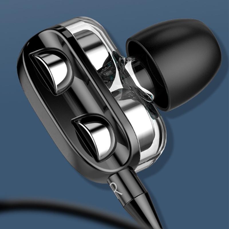 Stereo Wired Earphone High Bass 6D Stereo In-Ear Sport Earphones Earbuds