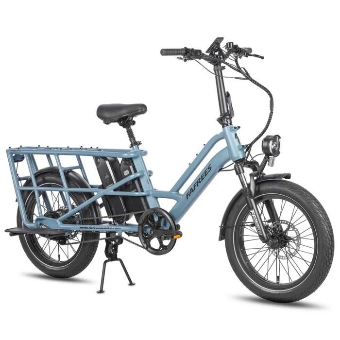 Fafrees FF20 CUV - Vélo cargo électrique - 250 W - 48 V - 24 Ah - Moyeu 20 pouces - Vitesse maximale 25 km/h - Bleu