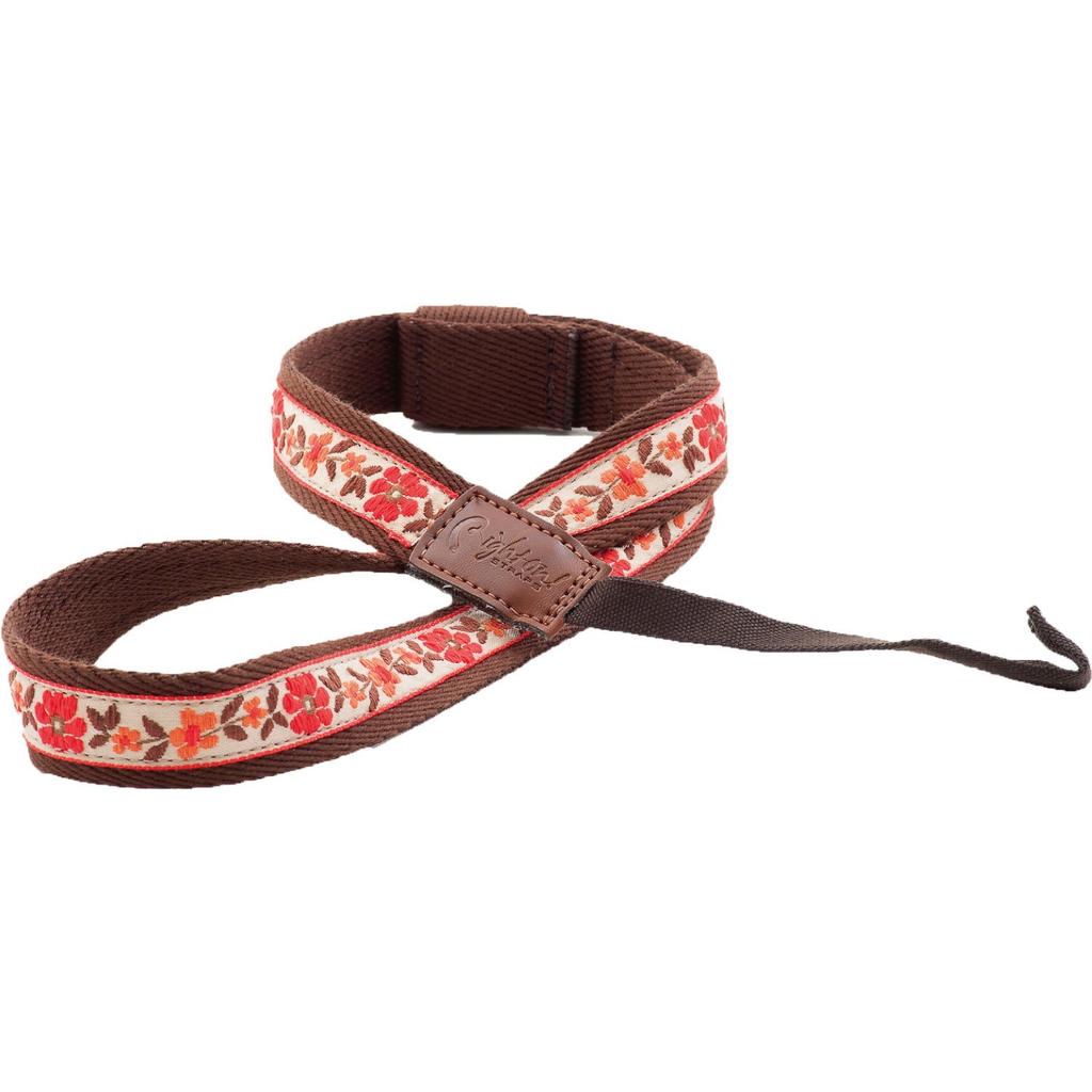 RightOn STRAPS Ukulele Strap, Width 2.5cm, Length 54-63cm, UKE HOOK Lei